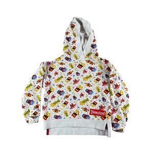 Disney Parks Sweater Hoodie Womens XXS 2XS White Lets Celebrate Presents Ribbon